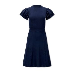 Chic Navy Blue Midi Dress